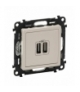 VALENA LIFE ŁADOWARKA Z GNIAZDEM 2 x USB KREMOWA Legrand 753212