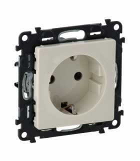 VALENA LIFE GNIAZDO 2P+Z SCHUKO 16 A - 250 V Z PRZESŁONĄ ZACISKI ŚRUBOWE KREMOWY Legrand 753224