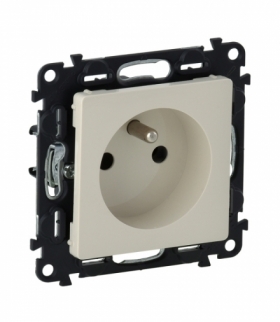 VALENA LIFE GNIAZDO 2P+Z 16 A - 250 V Z PRZESŁONĄ ZACISKI ŚRUBOWE KREMOWY Legrand 753284