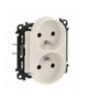 VALENA LIFE GNIAZDO 2 P+Z Z PRZESŁONĄ DO RAMEK WIELOKROTNYCH KREMOWE 16 A – 250 V Legrand 753290