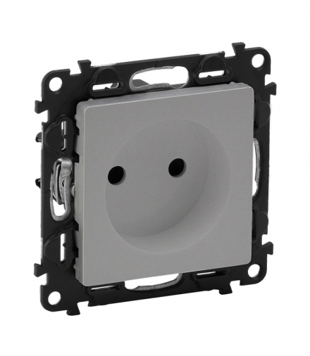 VALENA LIFE GNIAZDO 2 P Z PRZESŁONĄ ALUMINIUM 16 A – 250 V Legrand 753316