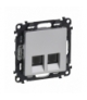 VALENA LIFE GNIAZDO 2 x RJ 11 ALUMINIUM Legrand 753339