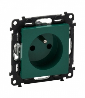 VALENA LIFE GNIAZDO 2 P+Z Z PRZESŁONĄ ZIELONE 16 A – 250 V Legrand 753389