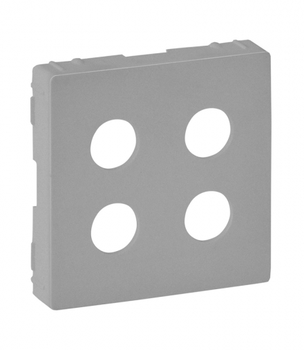 VALENA LIFE PLAKIETKA GNIAZDA GŁOŚNIKOWEGO PODWÓJNEGO BANANOWEGO ALUMINIUM Legrand 755292