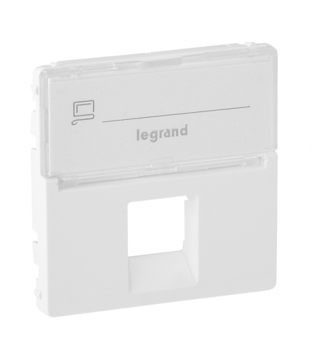 VALENA LIFE PLAKIETKA Z ETYKIETĄ GNIAZDA 1 x RJ 45 kat. 6A UTP BIAŁA Legrand 755470