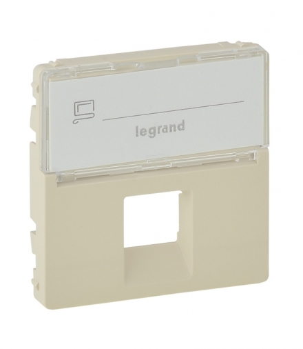 VALENA LIFE PLAKIETKA Z ETYKIETĄ GNIAZDA 1 x RJ 45 kat. 6A UTP KREMOWA Legrand 755471