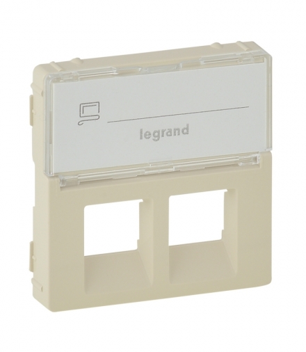 VALENA LIFE PLAKIETKA Z ETYKIETĄ GNIAZDA 2 x RJ 45 KREMOWA Legrand 755481