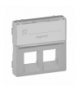 VALENA LIFE PLAKIETKA Z ETYKIETĄ GNIAZDA 2 x RJ 45 ALUMINIUM Legrand 755482