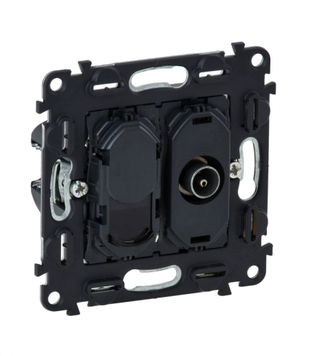 Valena Life GNIAZDO TV 0-2400 MHZ +RJ 45 KAT. 6 UTP Legrand 753055