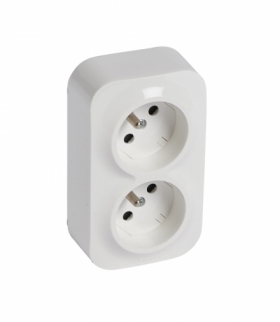 FORIX IP20 GNIAZDO 2 X 2P+Z 16A-250V BIAŁE Legrand 782419