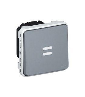 PLEXO IP55 Łącznik czasowy podświetlany SZARY 230V Legrand 069504