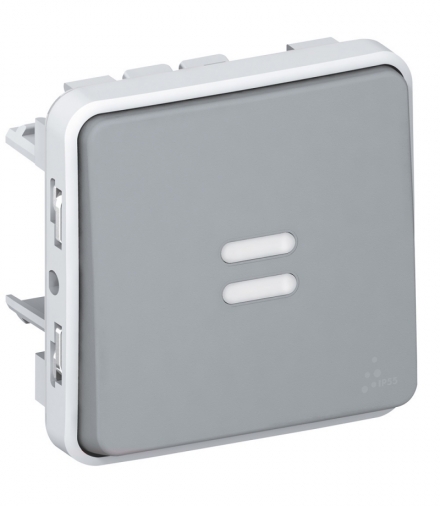 PLEXO IP55 Łącznik schodowy podświetlany SZARY 10AX-250V Legrand 069513