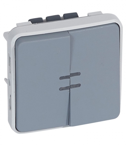 PLEXO IP55 Łącznik schodowy + przycisk podświetlany 10AX-250V Legrand 069519