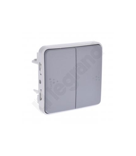 PLEXO IP55 Przycisk podwójny SZARY 10A-250V Legrand 069545