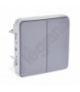 PLEXO IP55 Przycisk podwójny SZARY 10A-250V Legrand 069545