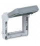 PLEXO IP55 Adapter z klapką do montażu 2 modułów Mosaic w osprzęcie Plexo IP55 - Szary/Biały Legrand 069579