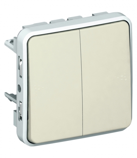 PLEXO IP55 Łącznik schodowy podwójny BIAŁY/ECRU 10AX-250V Legrand 069625
