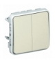 PLEXO IP55 Łącznik schodowy podwójny BIAŁY/ECRU 10AX-250V Legrand 069625