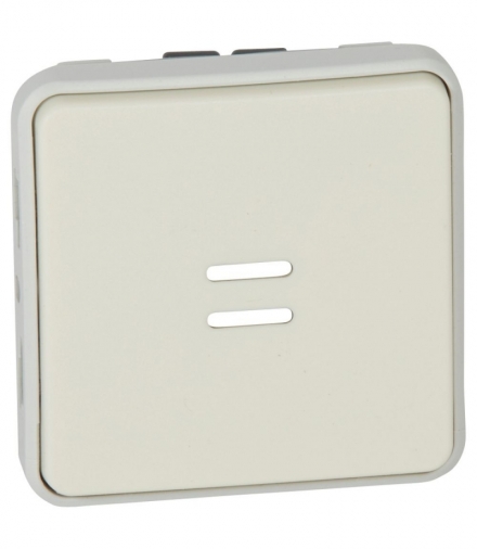 PLEXO IP55 Przycisk jednobiegunowy podświetlany BIAŁY/ ECRU 10A-250V Legrand 069632
