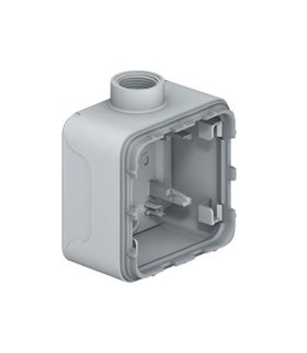 PLEXO IP55 Puszka natynkowa pojedyncza SZARA z przepustem kablowym ISO 20 Legrand 069656