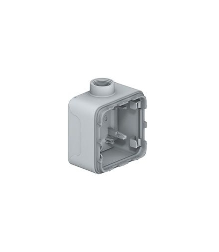 PLEXO IP55 Puszka natynkowa pojedyncza SZARA z przepustem kablowym ISO 20 Legrand 069656