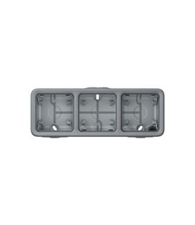 PLEXO IP55 Puszka natynkowa potrójna pozioma SZARA 1we/2wy Legrand 069680