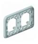 PLEXO IP55 Uchwyt podwójny poziomy do instalacji podtynkowej SZARY Legrand 069683