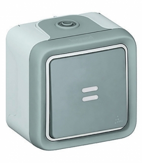 PLEXO IP55 Łącznik schodowy podświetlany SZARY komplet 10AX-250V Legrand 069713