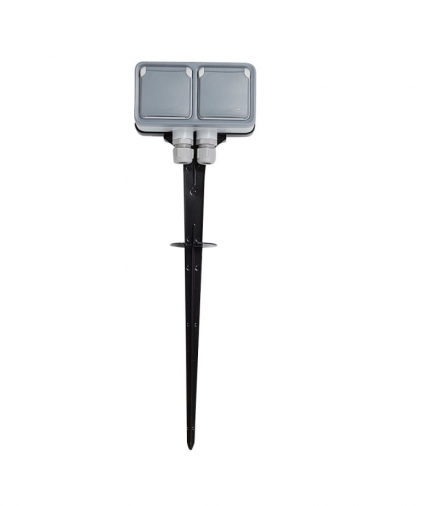 PLEXO IP55 Gniazda podwójne 2x2P+Z SZARE 16A-250V do ogrodu Legrand 069749