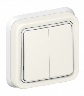 PLEXO IP55 Łącznik schodowy BIAŁY/ ECRU 10AX-250V - komplet podtynkowy Legrand 069855