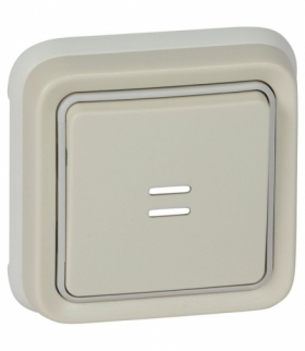 PLEXO IP55 Przycisk podświetlany BIAŁY 10AX-250V - komplet podtynkowy Legrand 069861