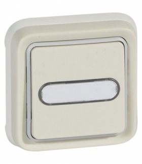 PLEXO IP55 Przycisk podświetlany z uchwytem etykiety BIAŁY 10AX-250V - komplet podtynkowy Legrand 069864