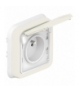 PLEXO IP55 Gniazdo pojedyncze 2P+Z z klapką BIAŁE 16A-250V Legrand 069870