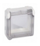 PLEXO IP55 Adapter z klapką do montażu 2 modułów Mosaic w osprzęcie Plexo IP55 - Biały antybakteryjny Legrand 070725
