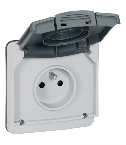 PLEXO IP66 Gniazdo 2P+Z z klapką 16 A - 250 V - mechanizm bez puszki Legrand 090486