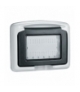 PLEXO IP55 Adapter z klapką i membraną elastyczną do montażu 3 modułów Mosaic w osprzęcie PLEXO IP55 Aluminium Legrand 680633