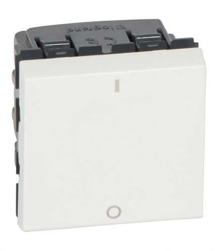 MOSAIC Łącznik dwubiegunowy 20 AX 250 V 2 modułowy Biały Legrand 077050
