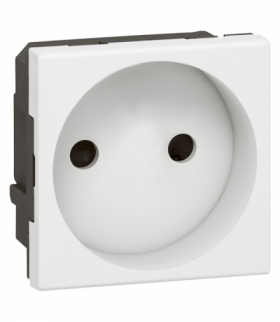 MOSAIC Gniazdo 2P 16 A 250 V zaciski automatyczne 2 modułowe Biały Legrand 077110