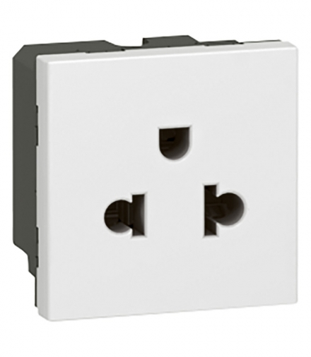 MOSAIC Gniazdo 2P+Z 10/16 A 250 V standard Euro US 2 modułowe Biały Legrand 077502