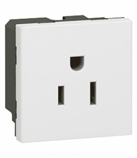 MOSAIC Gniazdo 2P+Z 15 A 127 V standard US 2 modułowe Biały Legrand 077504