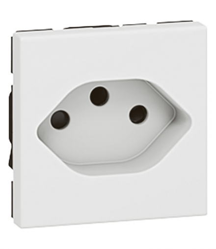 MOSAIC Gniazdo 2P+Z typ 10 A 250 V standard szwajcarski 2 modułowe Biały Legrand 077506