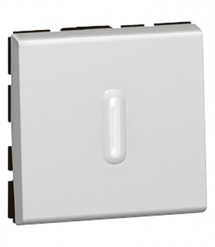 MOSAIC Łącznik schodowy 10 AX 250 V z możliwością podświetlenia 2 modułowy Aluminium Legrand 079212