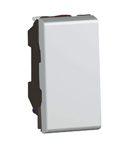 MOSAIC Przycisk jednobiegunowy 6 A 250 V 1 modułowy Aluminium Legrand 079230