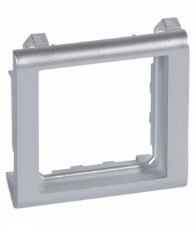 MOSAIC Uchwyt montażowy wąski dla 2 modułów Aluminium Legrand 080295