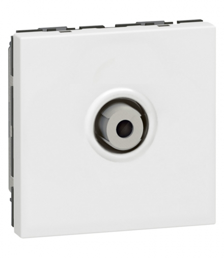 MOSAIC Gniazdo TV typu F przykręcane 2400 MHz 2 modułowe Biały Legrand 078780