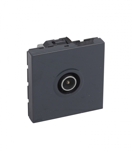 MOSAIC Gniazdo TV Ø 9,52 mm męskie 2400 MHz 2 modułowe Antracyt Legrand 079182