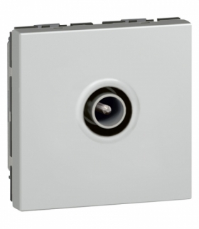 MOSAIC Gniazdo TV Ø 9,52 mm męskie 2400 MHz 2 modułowe Aluminium Legrand 079292