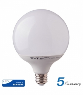 Żarówka LED E27 18W G120, Chip SAMSUNG, Zimna, Barwa:6400K, Trzonek:E27 V-TAC 125