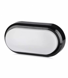 Oprawa Owalna V-TAC Plafon 8W (Kanałowa) Czarna IP54 VT-8038 4000K 560lm