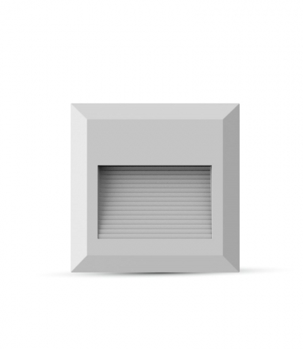 Oprawa Schodowa LED VT-1152 230V kwadrat biała barwa neutralna IP65